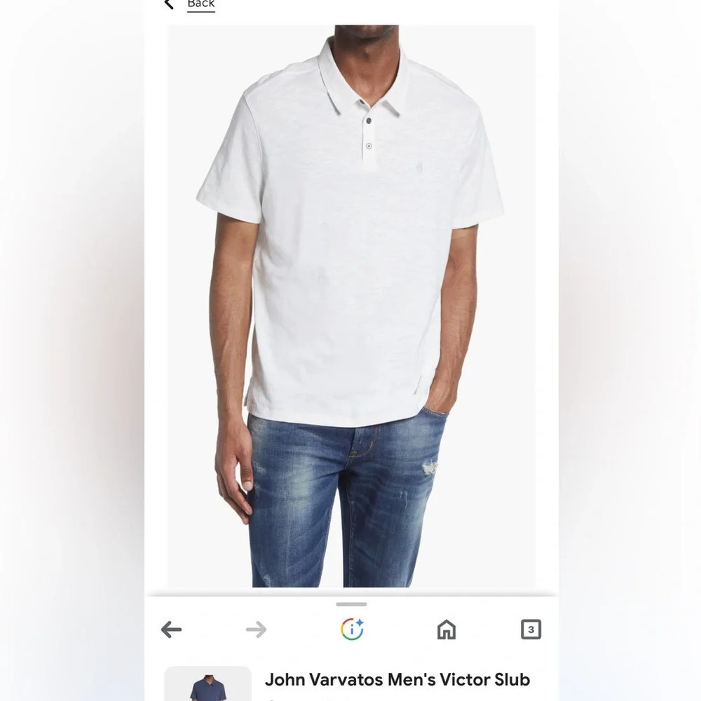 John Varvatos Victor Slub Polo
